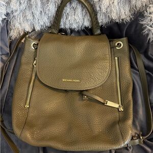 Michael Kors Olive Green Backpack
